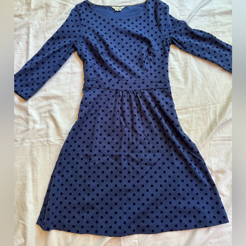 Boden Women’s 6R, Blue Polka Dot Dress